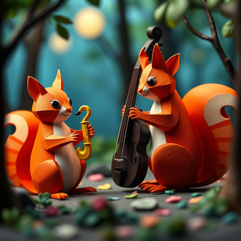 origami-style generated image