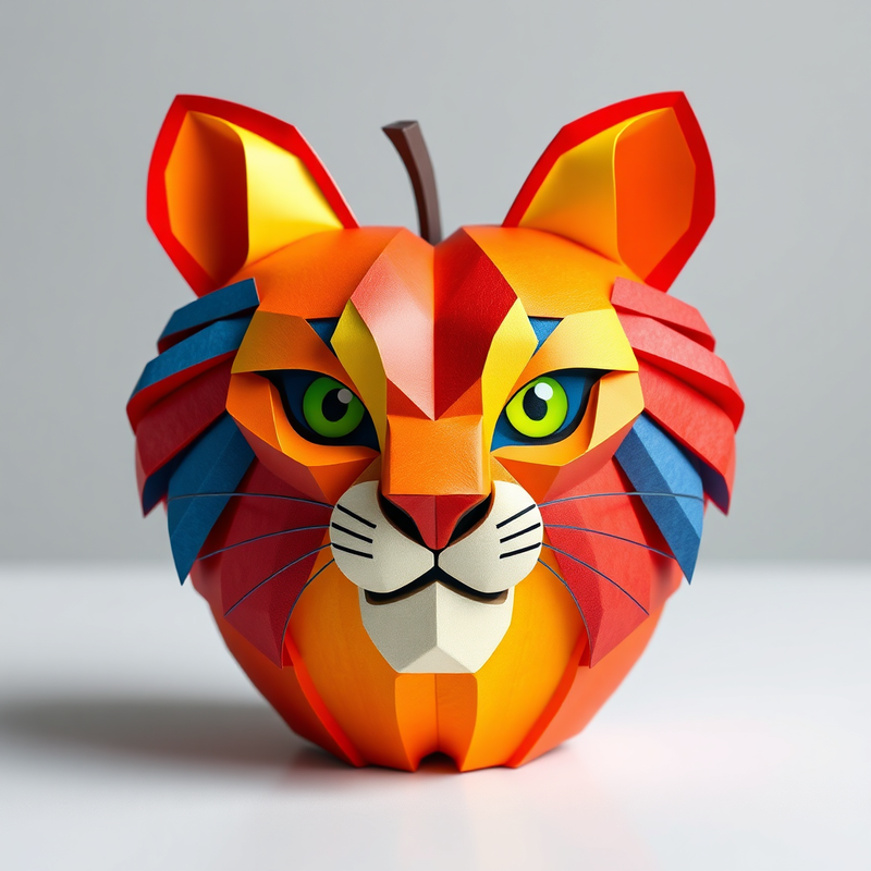 origami-style generated image