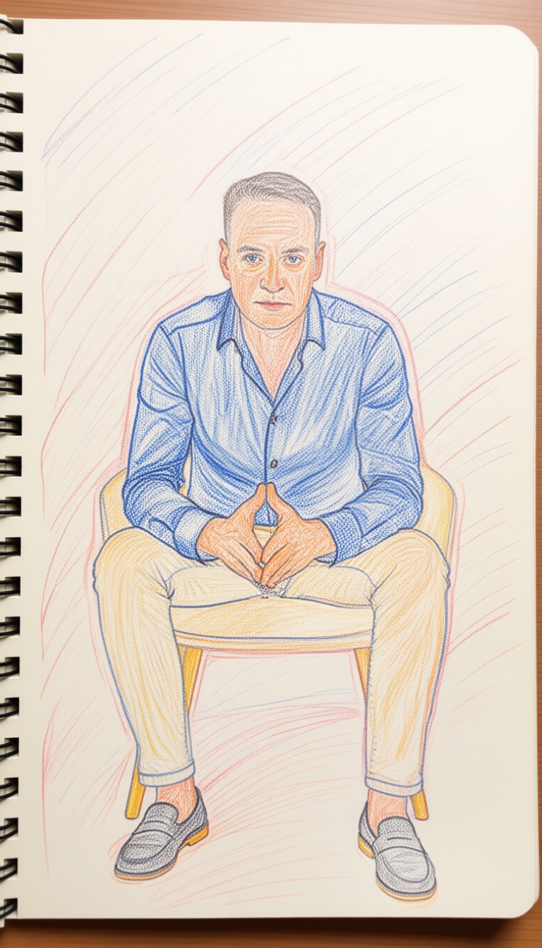 reference-photo-to-crayon-art-transformation generated image