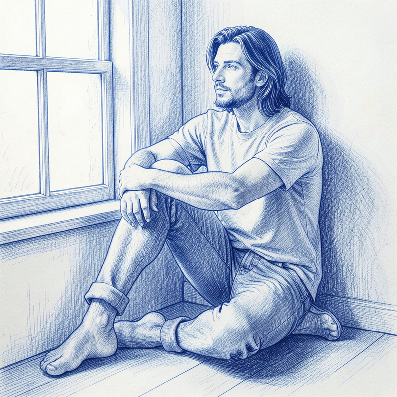 silent-thoughts-in-blue-ink generated image