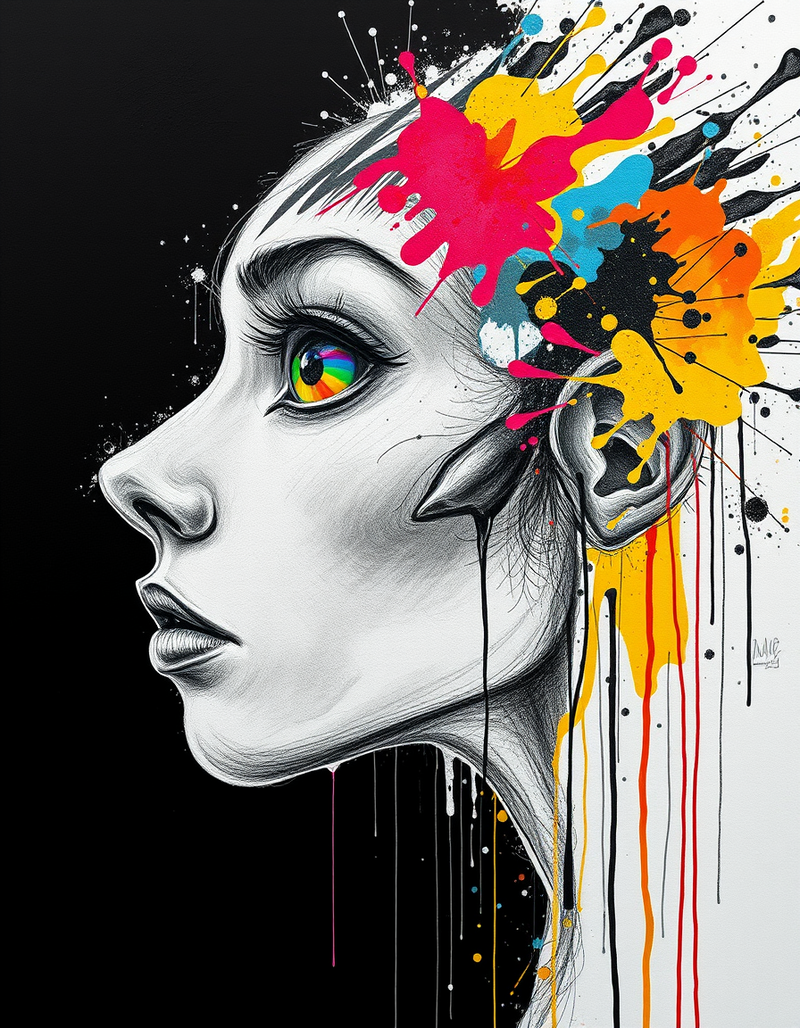 sketchy-abstract-style generated image