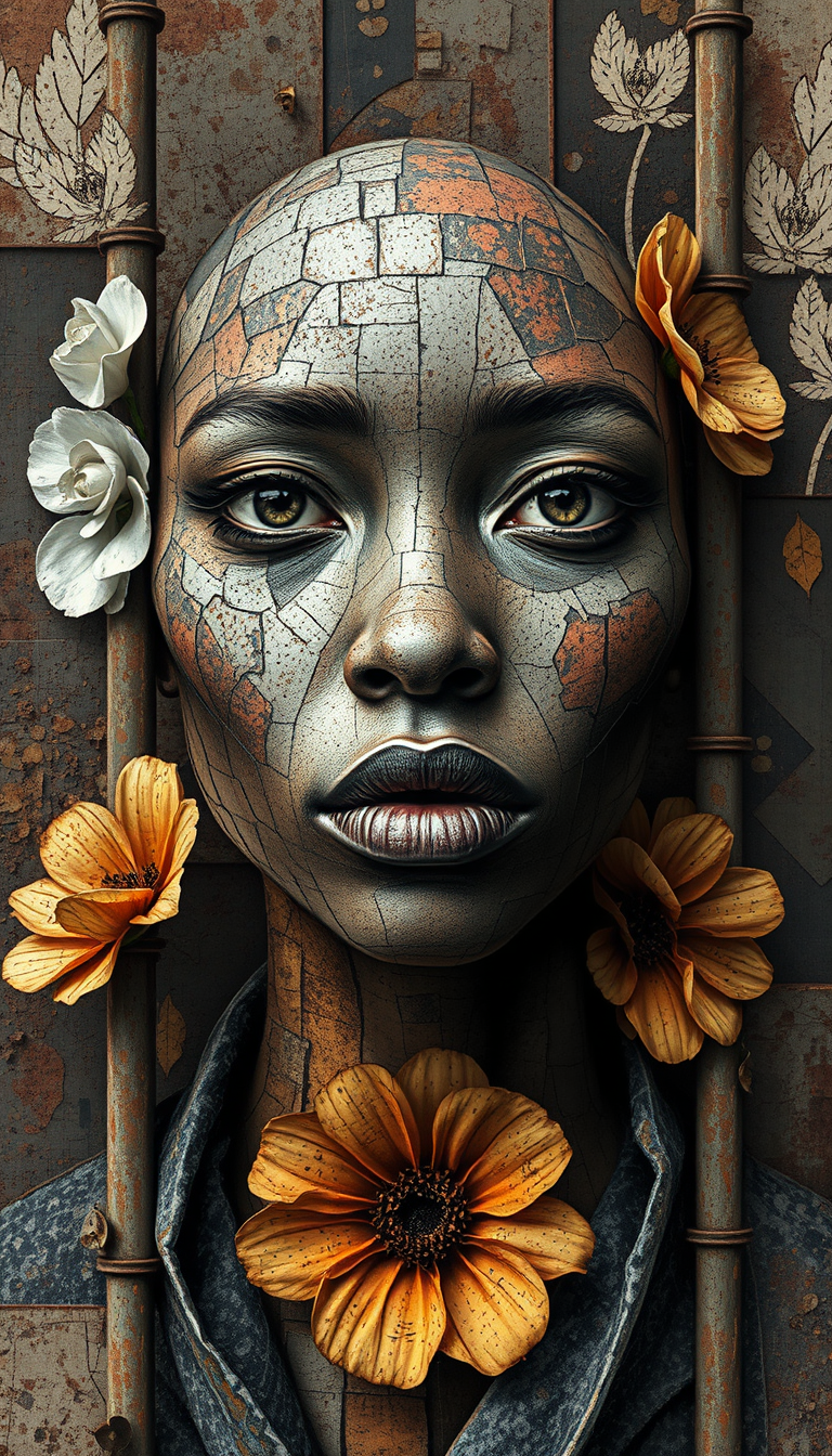 surreal-hyper-realistic-portrait-in-a-geometric-abstract-form generated image