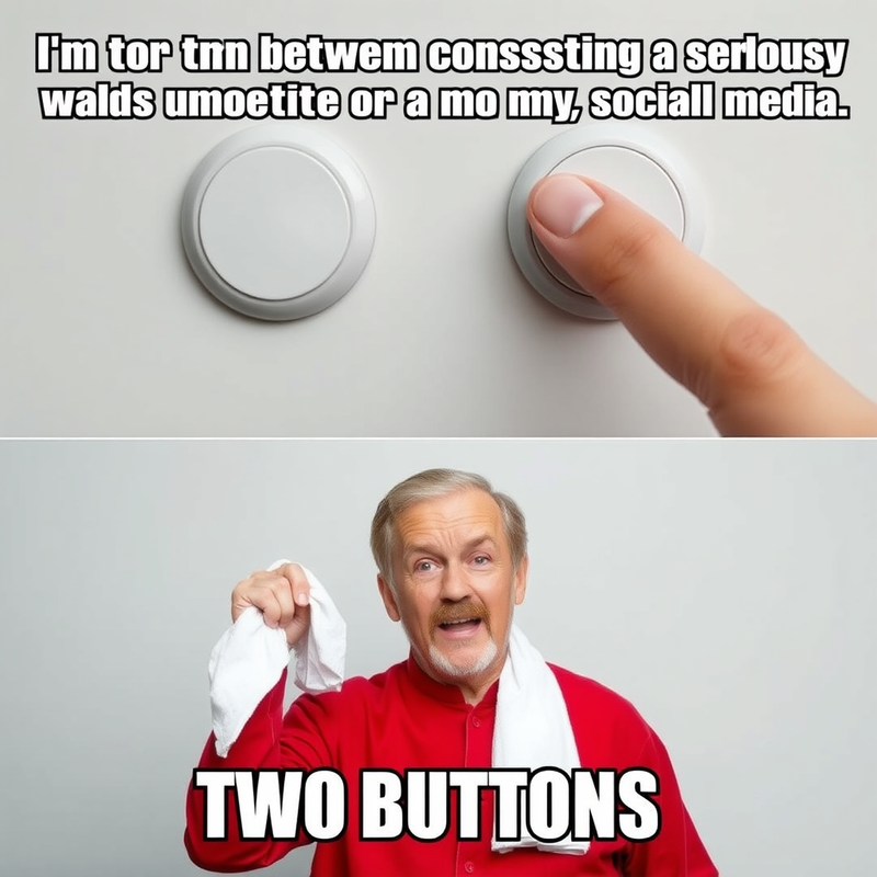 Two Buttons Meme Generator - (Free, No Signup AI Tool)