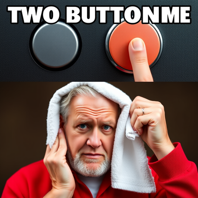 Two Buttons Meme Generator - AI Tool by @crayonai