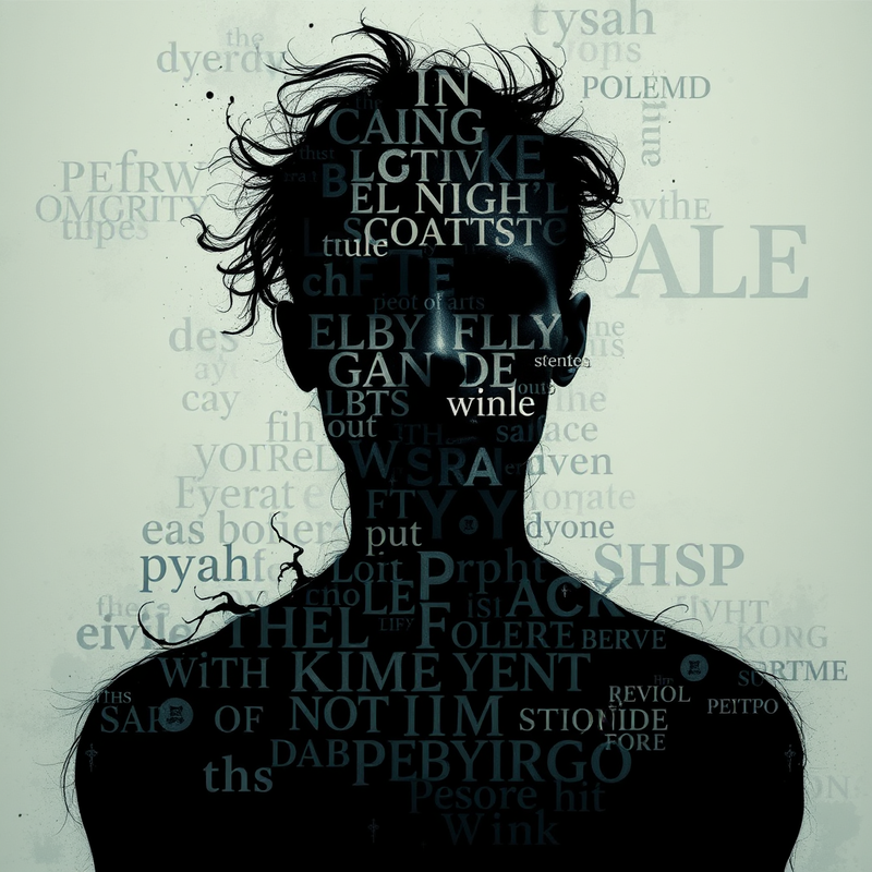 typography-a-haunting-figure generated image