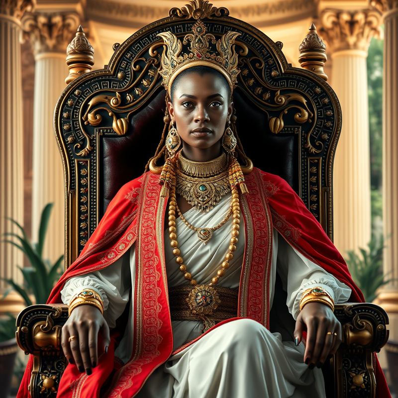 woman-of-power-and-trone generated image