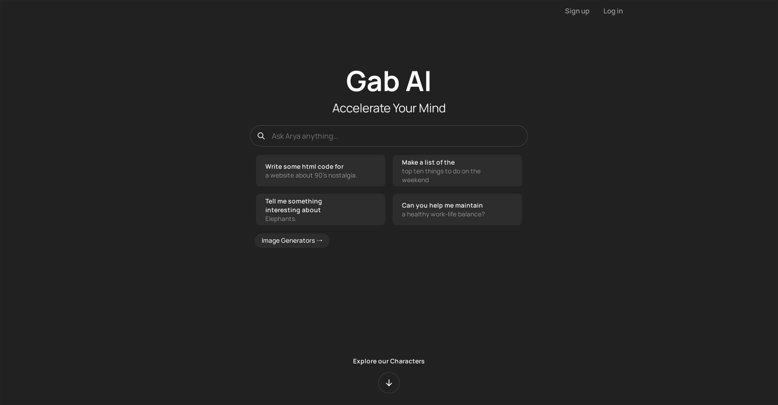 Gab AI website