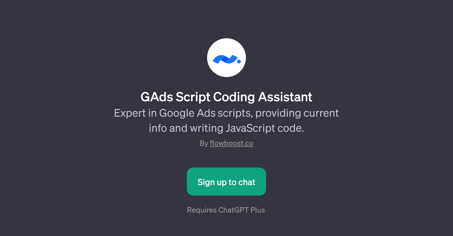 GAds Script Coding Assistant website