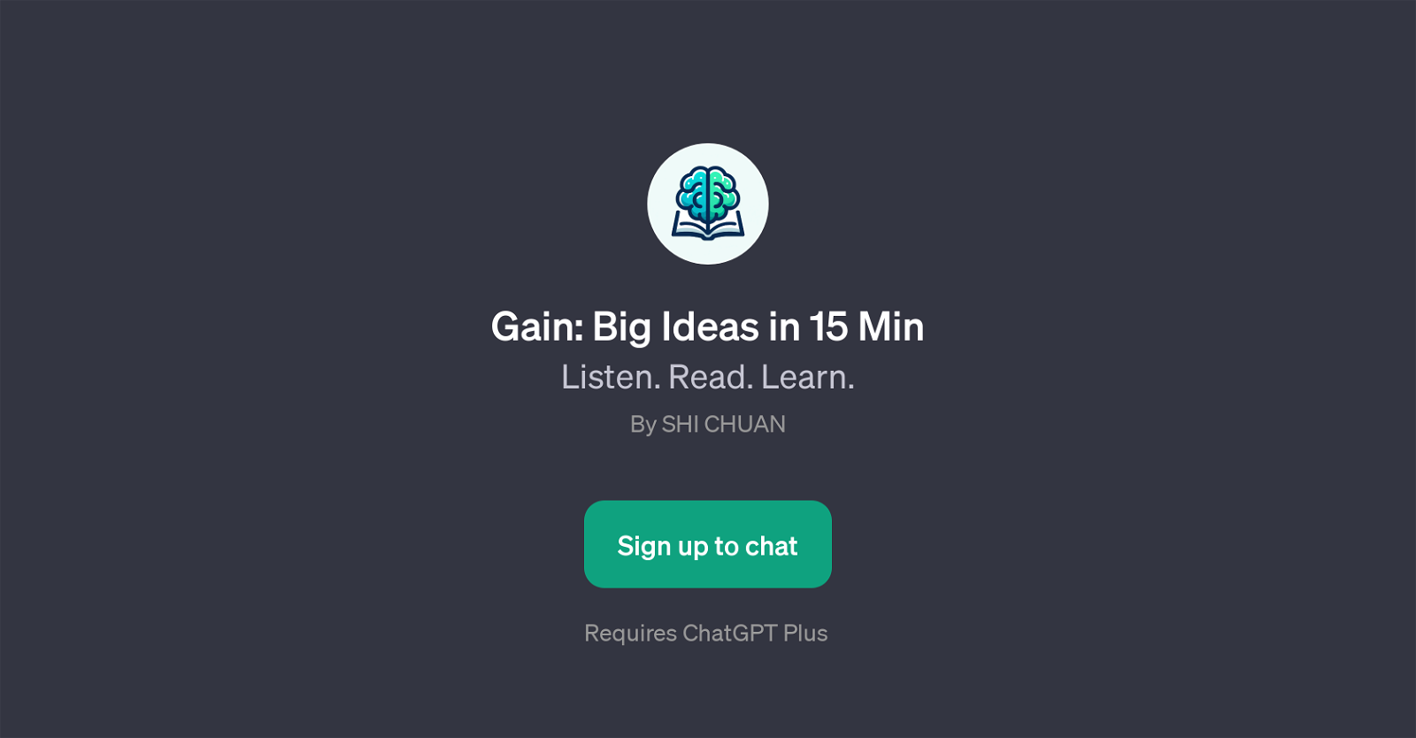 Gain: Big Ideas in 15 Min website