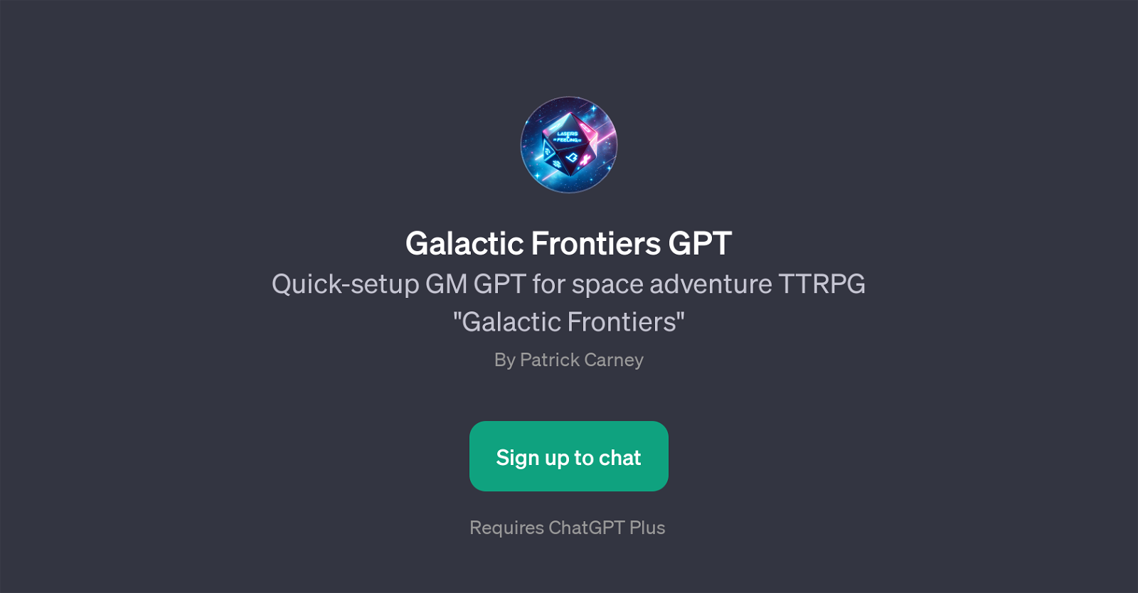 Galactic Frontiers GPT website
