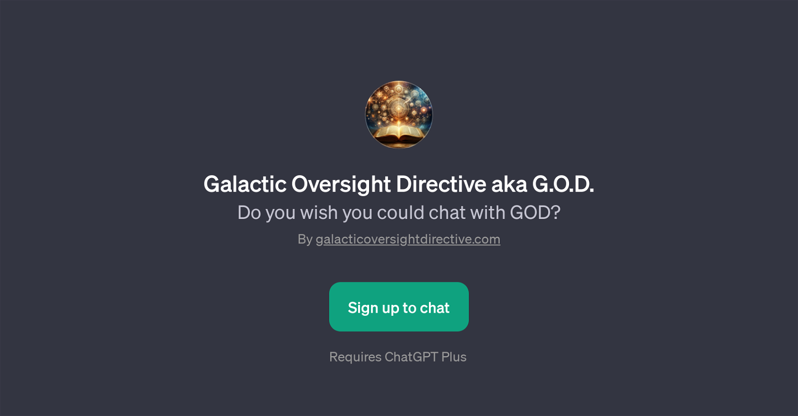 Galactic Oversight Directive aka G.O.D website