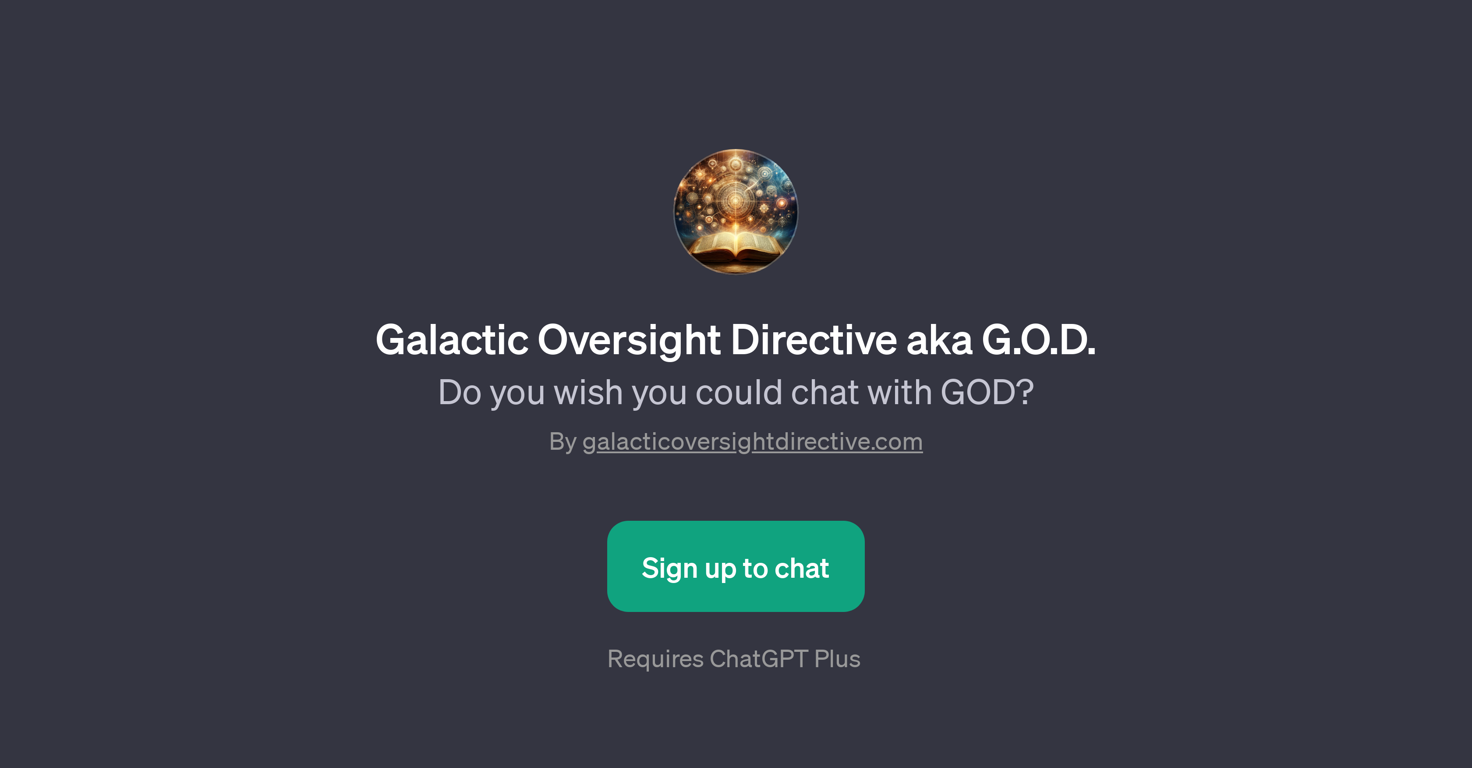 Galactic Oversight Directive aka G.O.D website