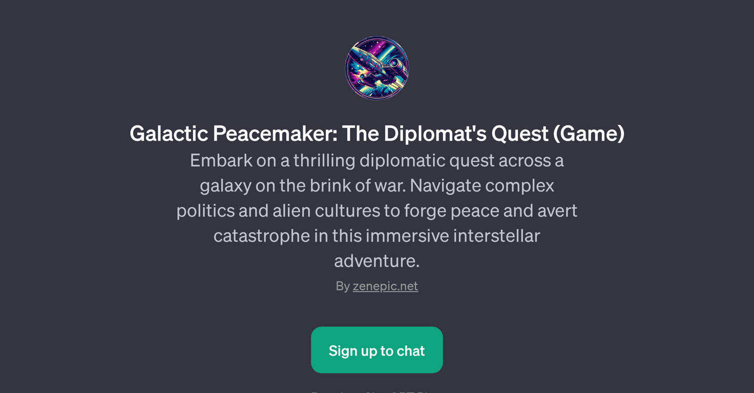 Galactic Peacemaker: The Diplomat's Quest website
