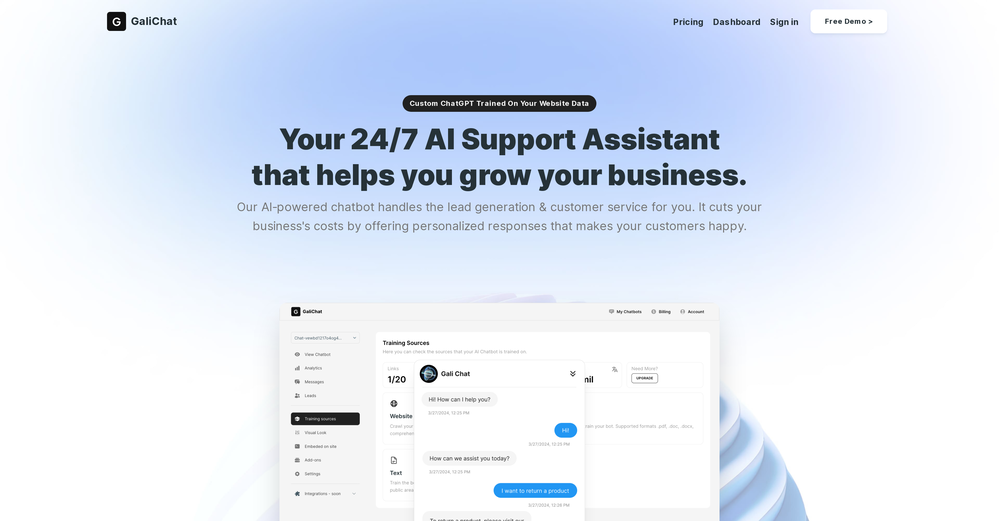 GaliChat website