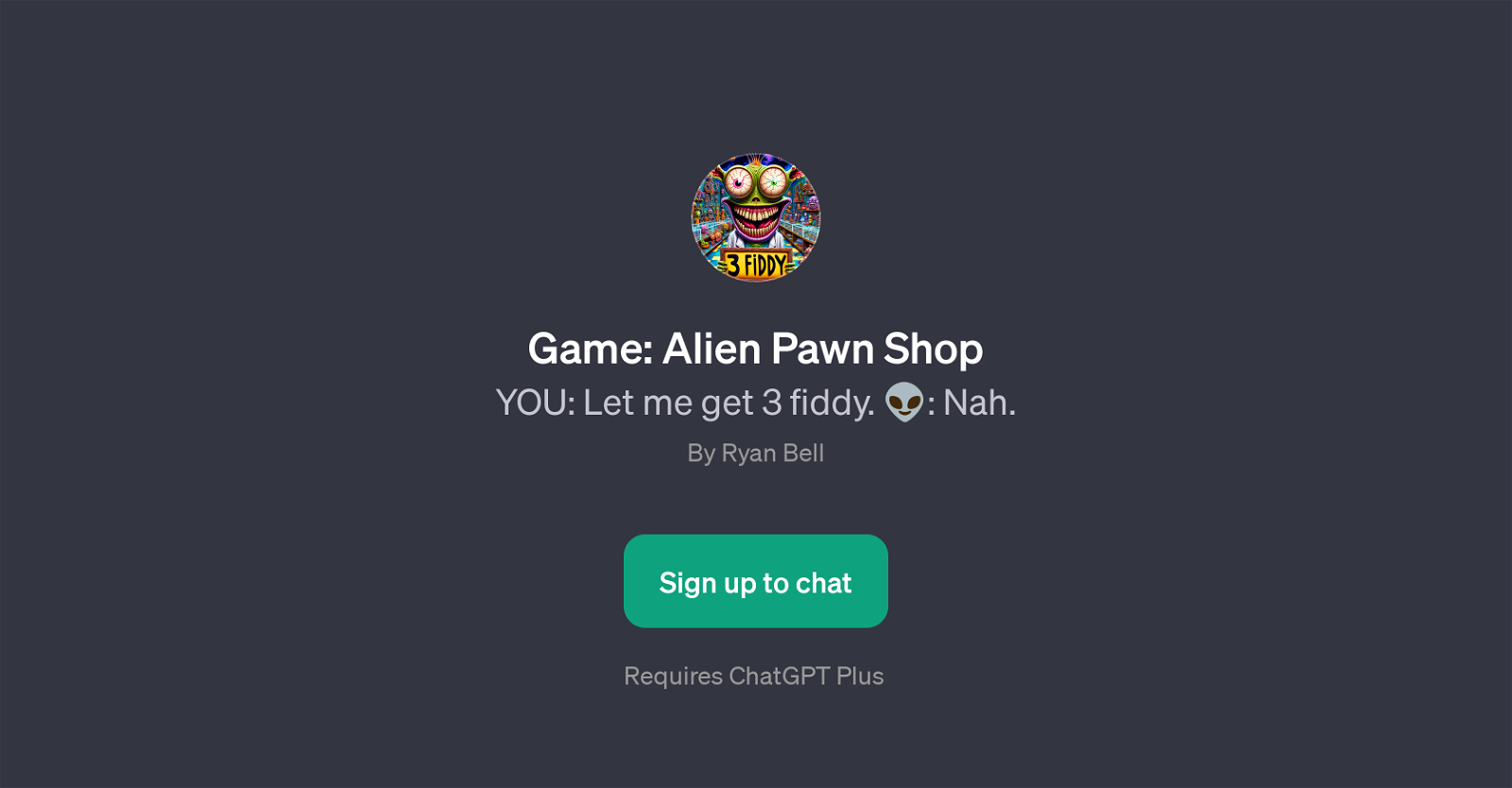 Game: Alien Pawn Shop website
