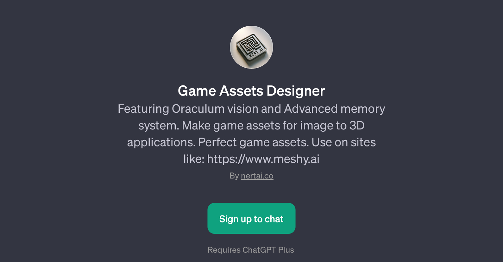 Game Assets Designer website