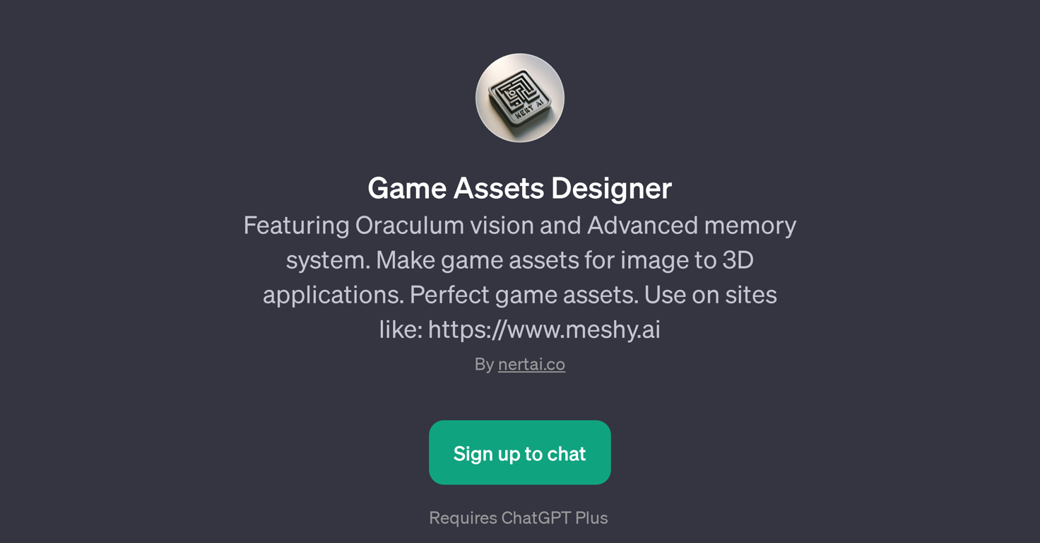 Game Assets Designer website