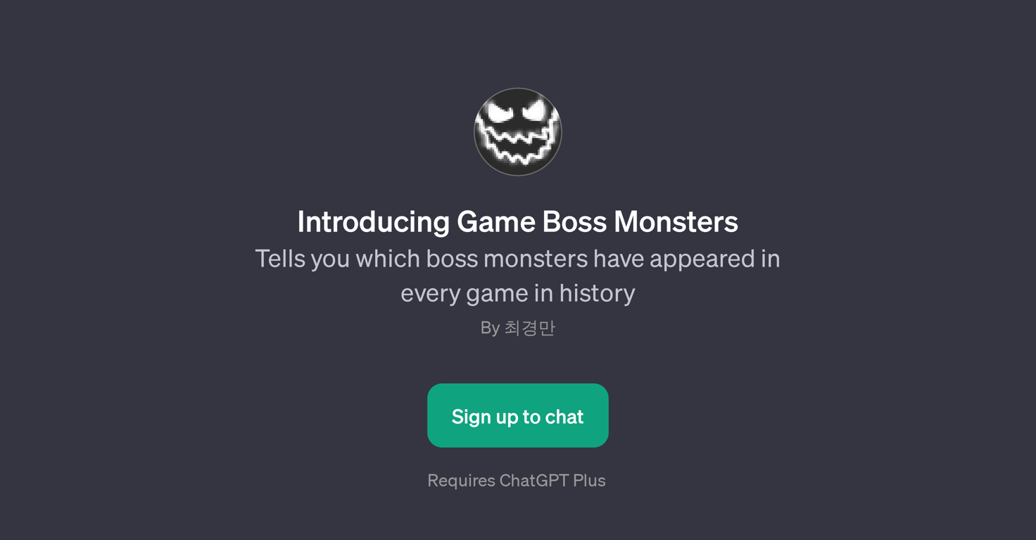 Game Boss Monsters website