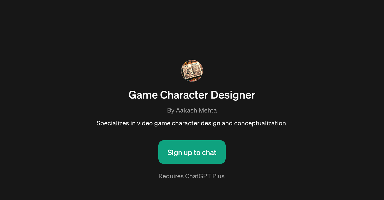 Game Character Designer website