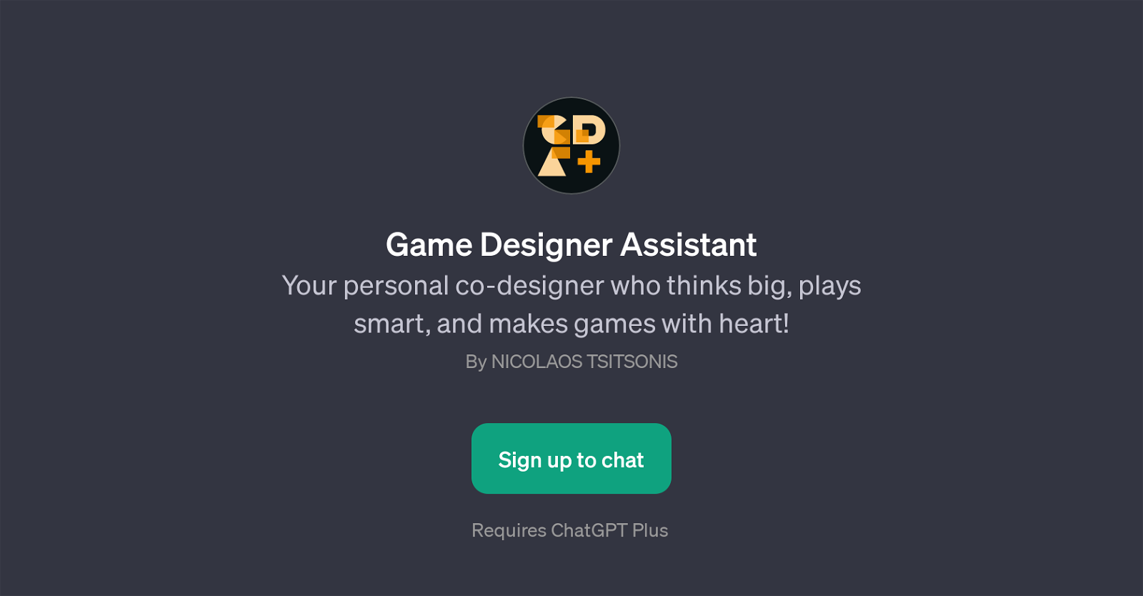 Game Designer Assistant website