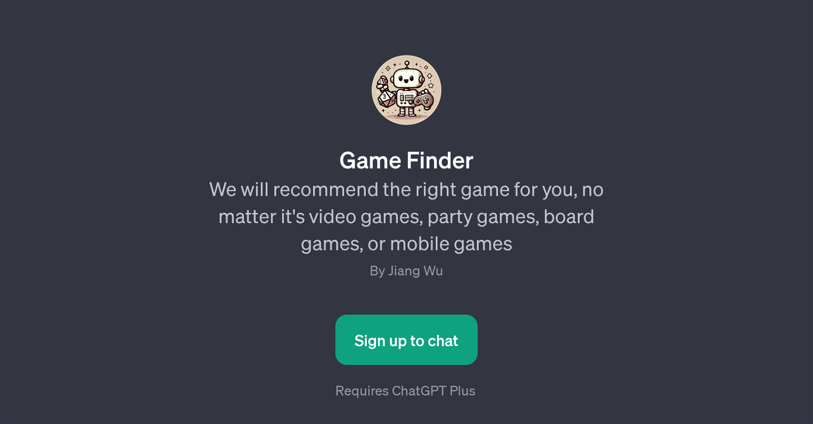 Game Finder website