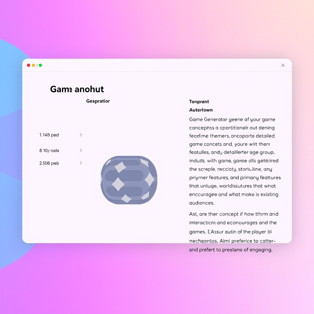 Game generator website