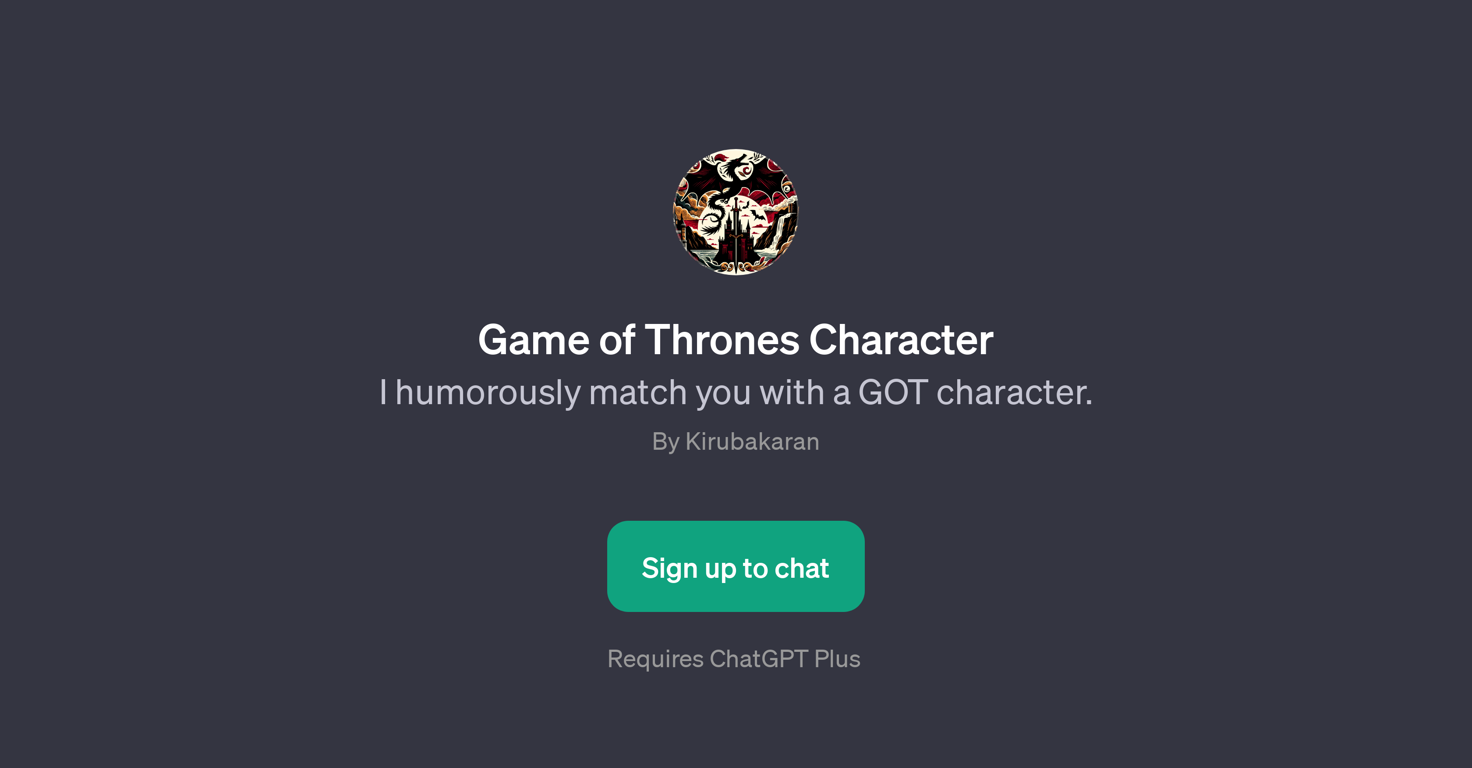 Game of Thrones Character website