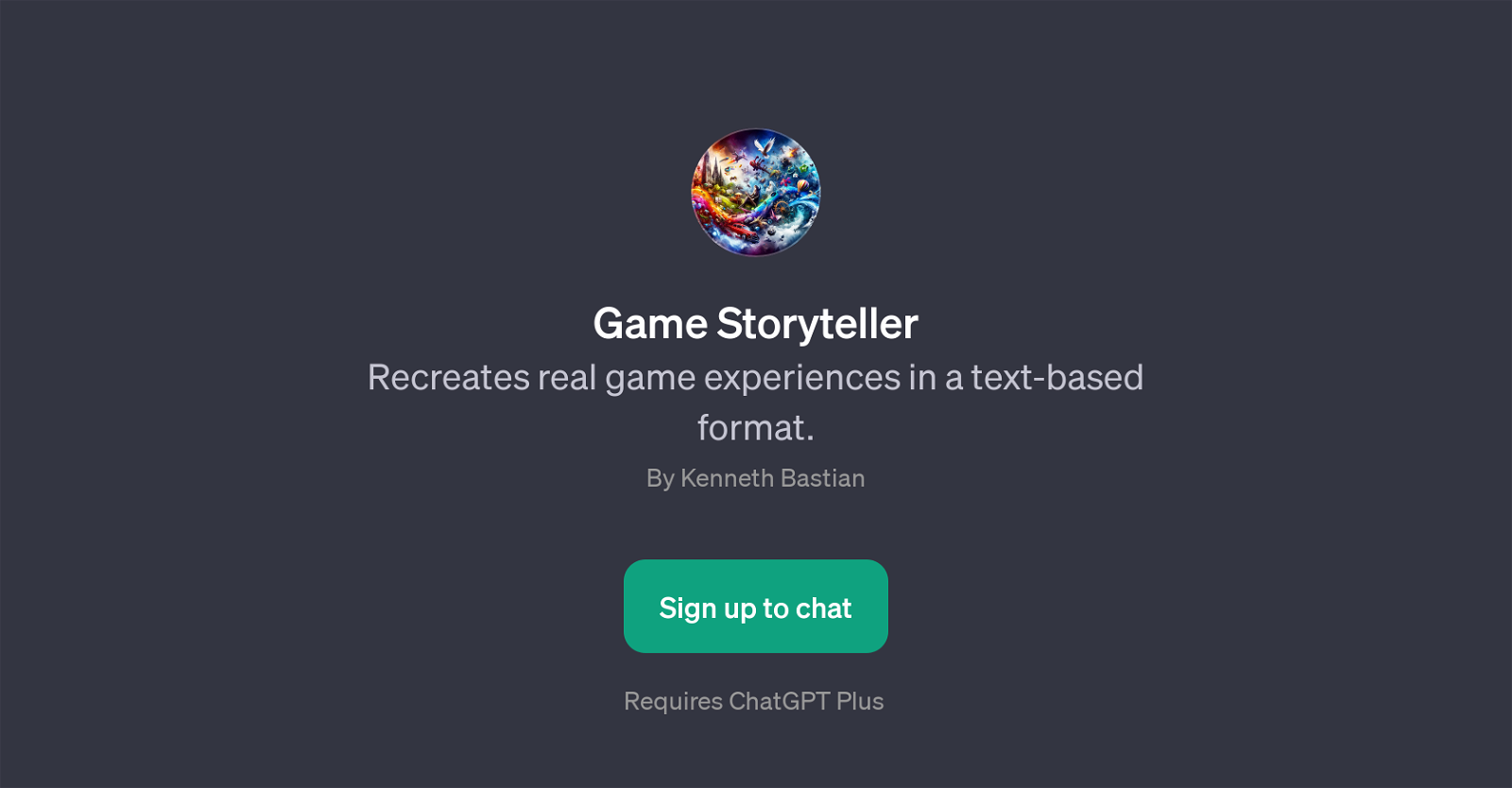 Game Storyteller website