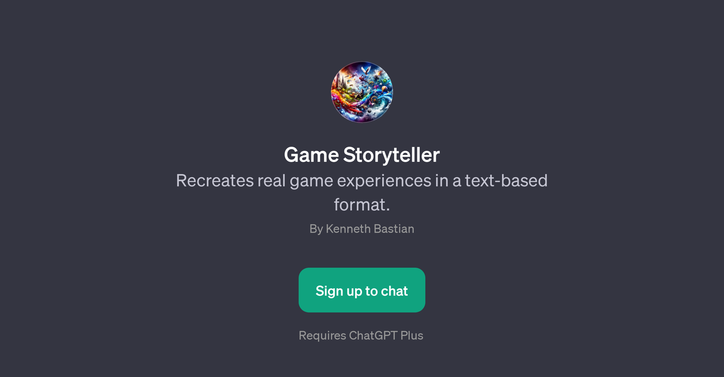 Game Storyteller website