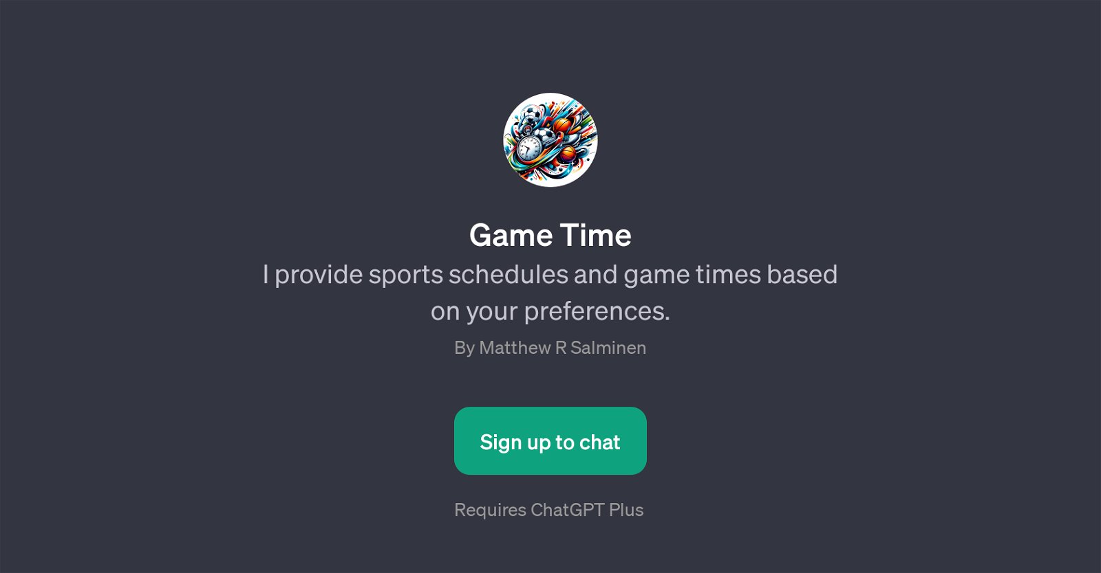 Game Time website