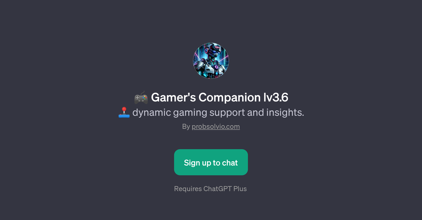 Gamer's Companion lv3.6 website