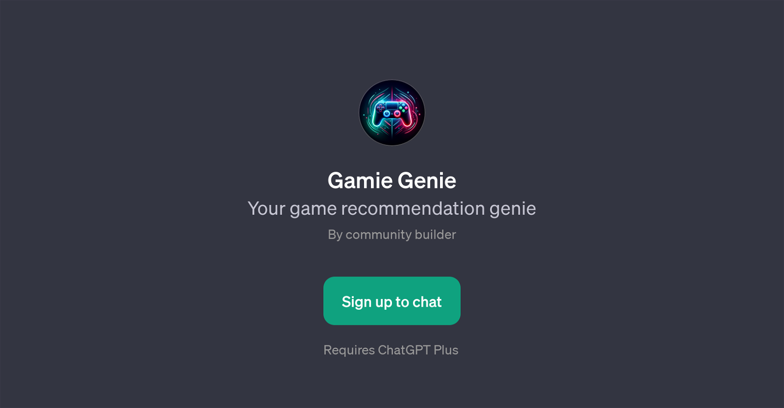 Gamie Genie website