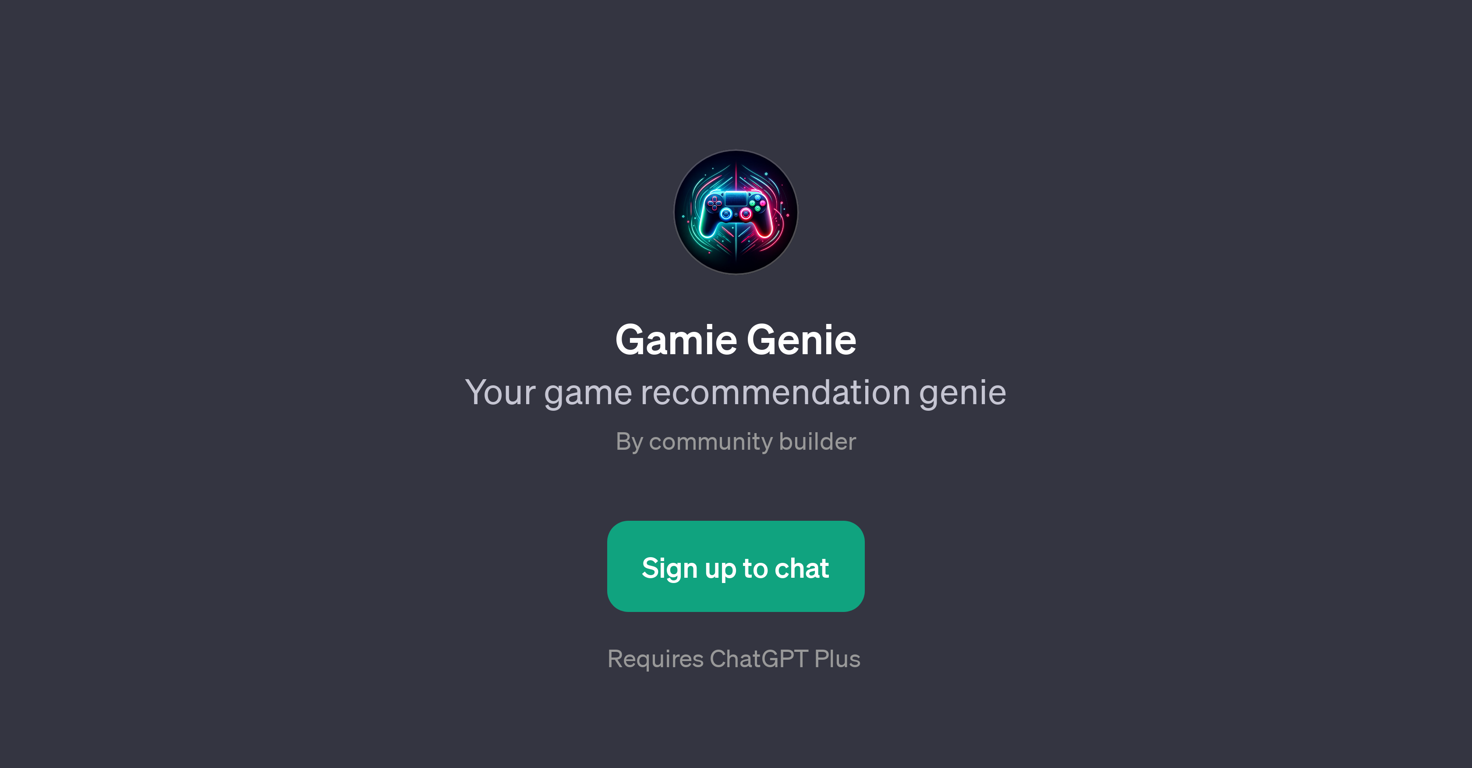 Gamie Genie website