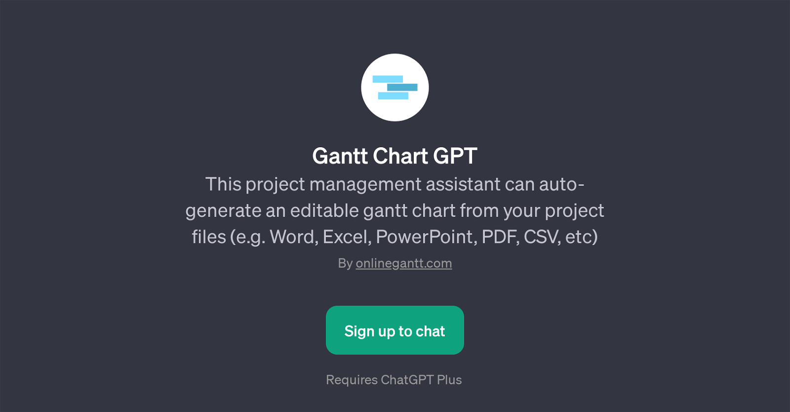 Gantt Chart GPT website