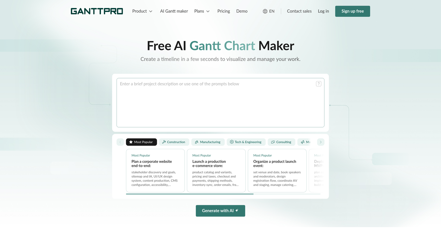 GanttPRO website