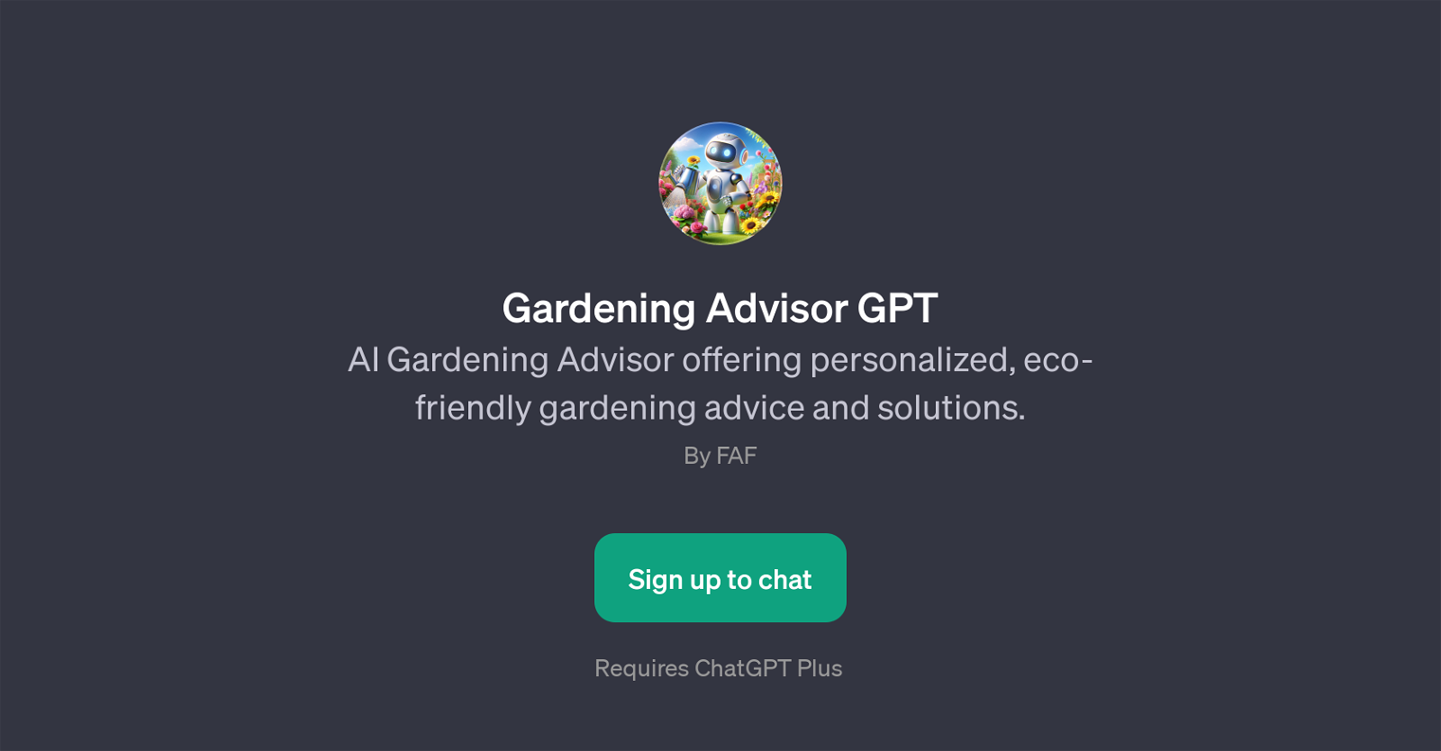 Gardening Advisor GPT website