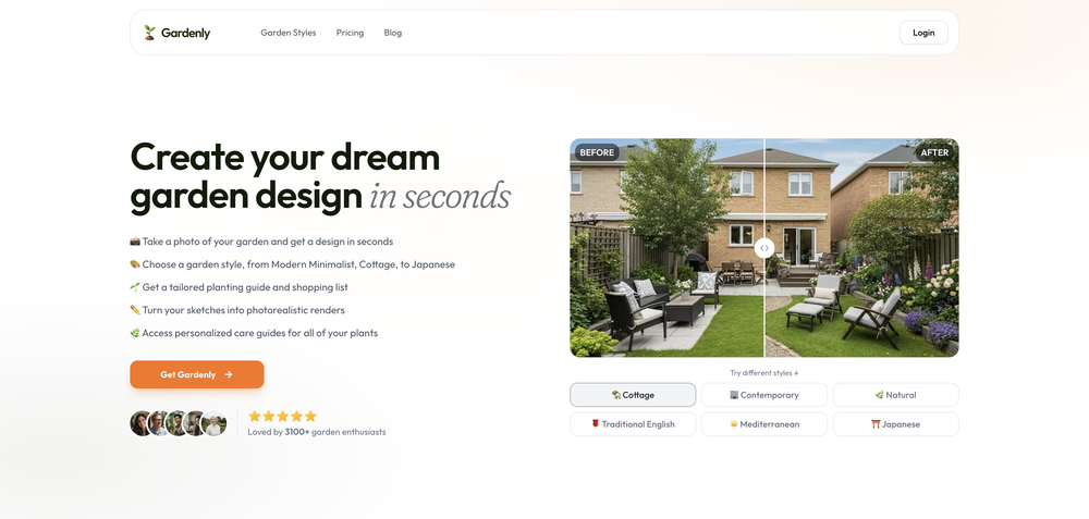Gardenly website