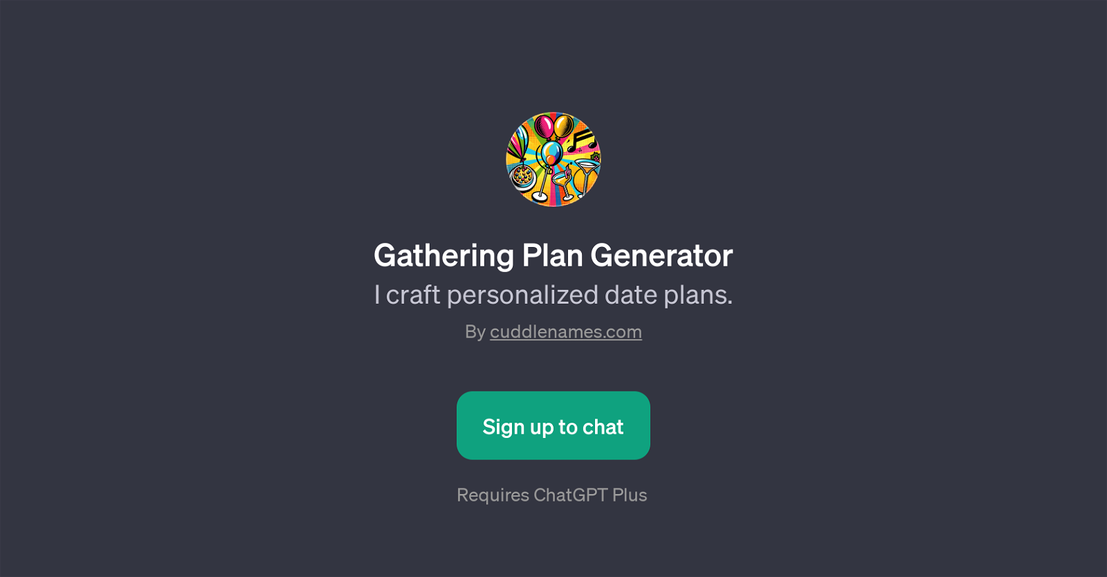 Gathering Plan Generator website