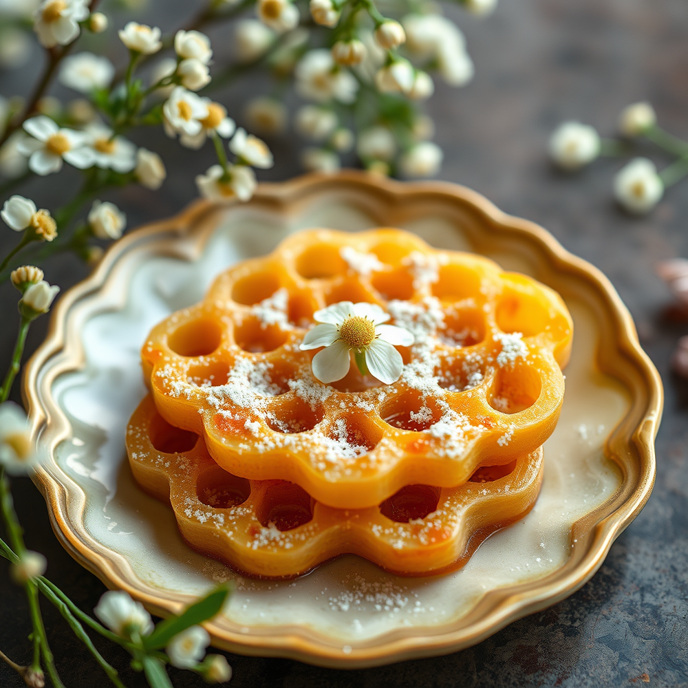 Gathering spring's bounty for Jalebi: ingredients like elderflower and design elements inspired by its blossoms, with a delicate lattice pattern. website