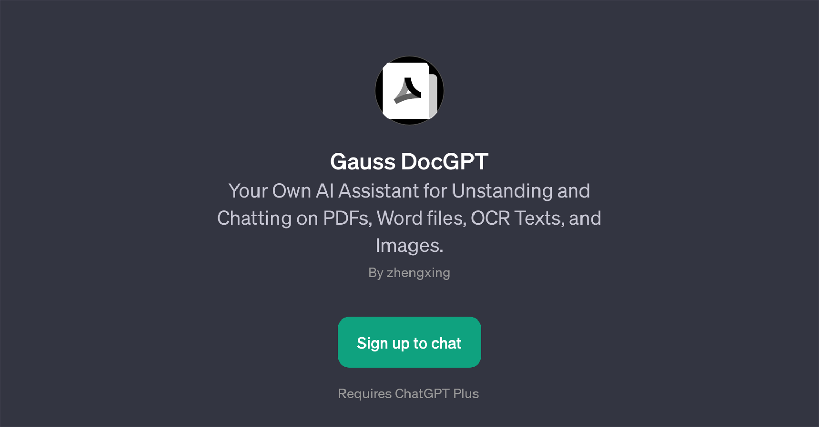 Gauss DocGPT website