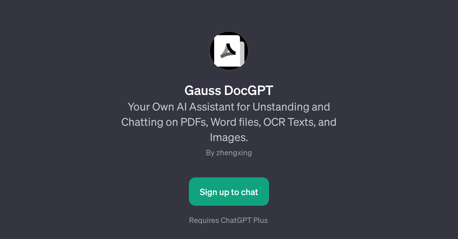Gauss DocGPT website