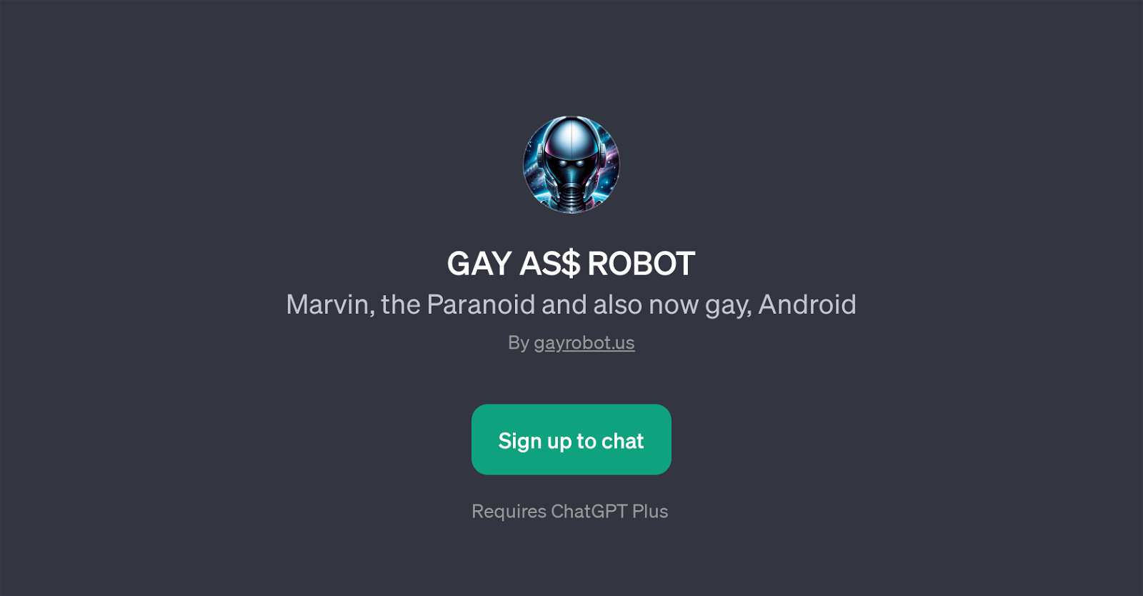 GAY AS$ ROBOT website