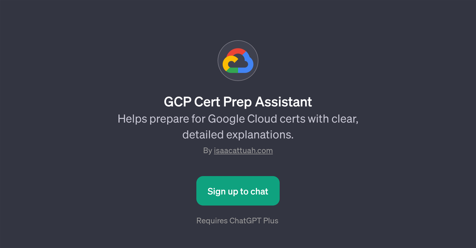GCP Cert Prep Assistant website