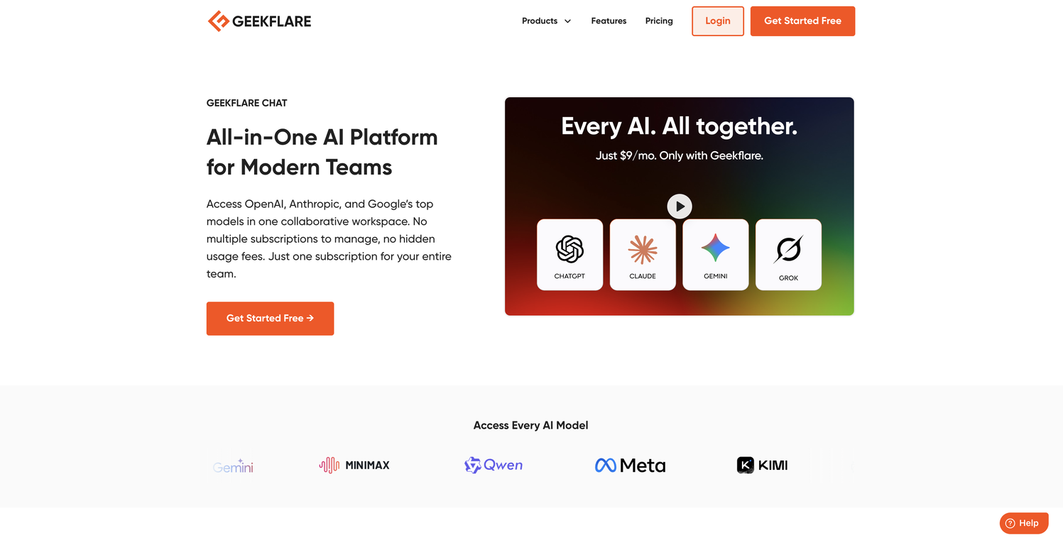 Geekflare Chat website