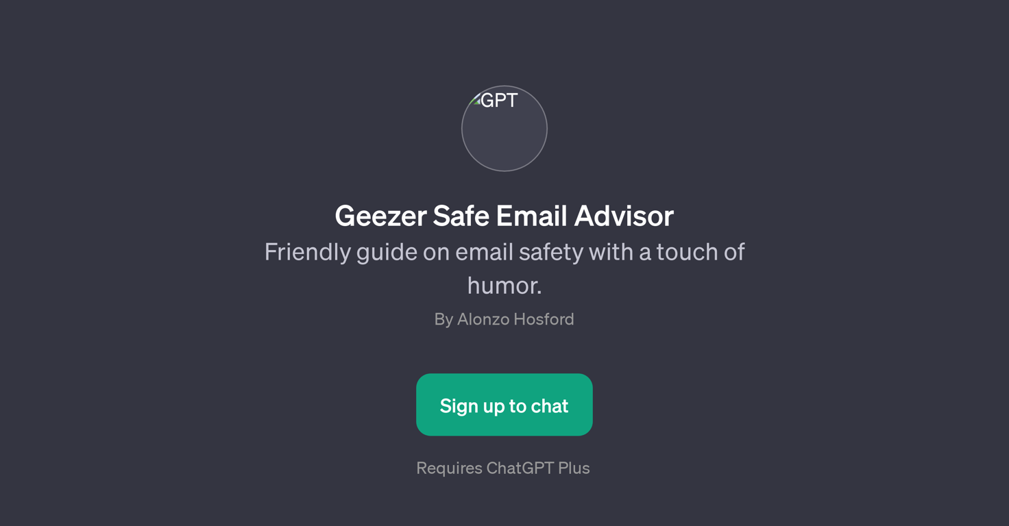 Geezer Safe Email Advisor website