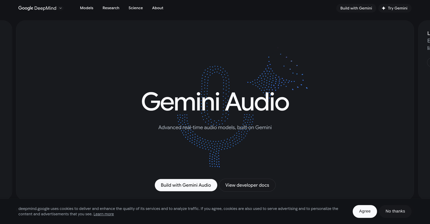 Gemini Audio website