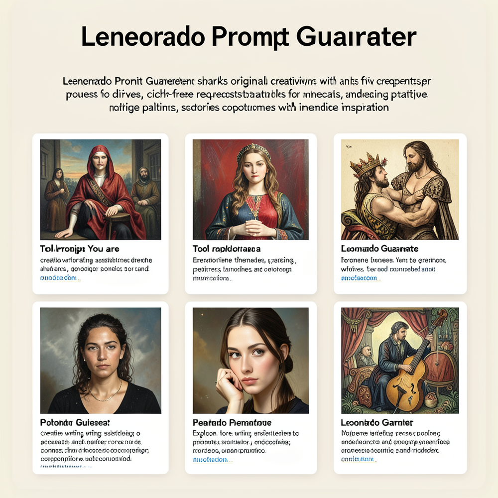 Leonardo Prompt Generator website