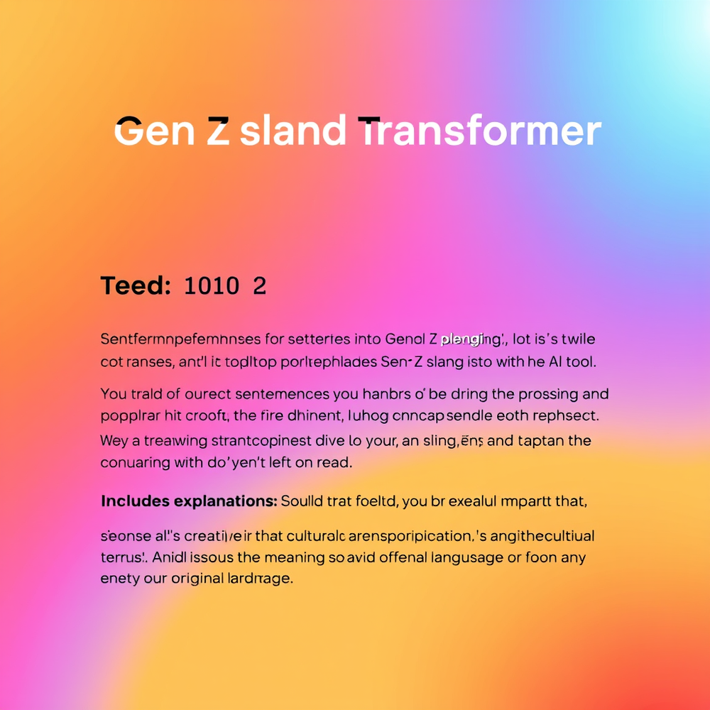 Gen Z Slang Transformer website
