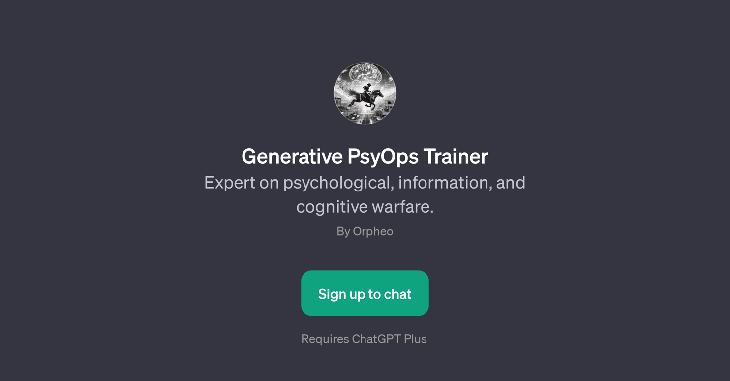 Generative PsyOps Trainer website