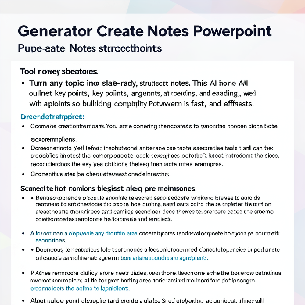 Generator Create Notes Powerpoint website